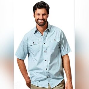 Wrangler Light Blue‎ Men's Casual Button Down Shirt XL